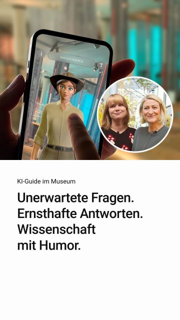 Manche Gespräche entstehen nur, wenn man sie zulässt.
Ein KI-Guide kann Atmosphäre verändern, Neugier wecken und selbst fachlich ungewöhnliche Fragen ernsthaft aufgreifen – mit überraschendem Mehrwert für Vermittlung und Forschung.
Mehr Einblicke in KI-Guides für Museen und Kultur? Folge der Serie.  #KIGuides #MuseumInnovation #KulturDigital #SmartCharacter #BeCharacter