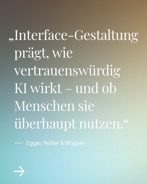 KI beginnt nicht im Code, sondern dort, wo Menschen ihr begegnen. Interfaces entscheiden darüber, ob Technologie Vertrauen schafft oder Distanz. Studien zeigen: „Interface design can directly influence trustworthiness of a software. Thereby, it affects users’ intention to use a tool.“ (Egger, Noller & Wagner, 2022)  Gutes Interface erklärt nicht nur Funktionen – es macht Absichten sichtbar, reduziert Unsicherheit und schafft Orientierung. Wer Interfaces nur technisch denkt, riskiert Skepsis. Wer sie bewusst gestaltet, stärkt Akzeptanz und zeigt Haltung. Zwischen Mensch und KI liegt keine Magie – sondern Verantwortung.  👉 Wie sorgt ihr dafür, dass digitale Tools verständlich, vertrauenswürdig und nutzerzentriert sind?  #KIGuides #MuseumInnovation #KulturDigital #SmartCharacter #BeCharacter
