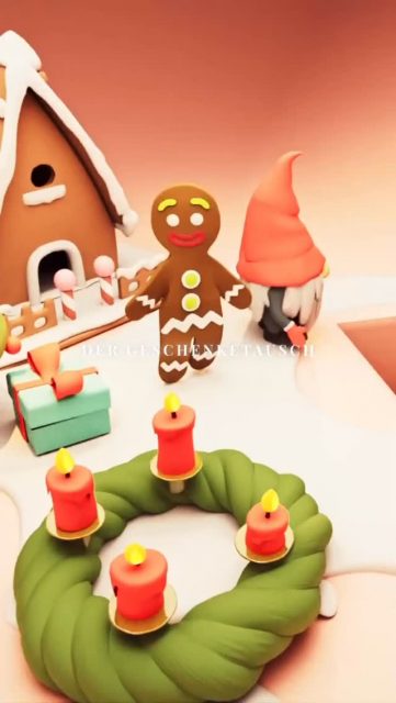 Vier Kerzen, vier Herzschläge voller Vorfreude: Wichtel und Lebkuchenmann verschenken Freude – und wir schicken ein Stück davon zu euch. 🎁🕯️
Einen warmen, friedvollen 4. Advent! #VierterAdvent #FroheWeihnachten #Adventszeit #CreativeStudio #BeCharacter